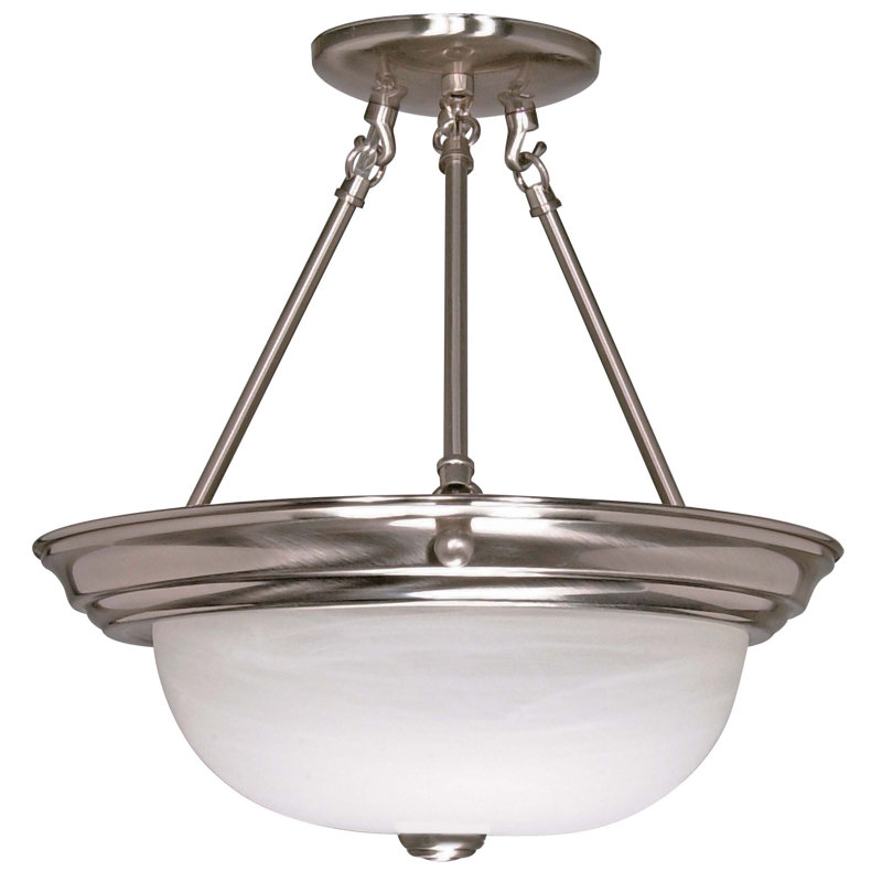 Dahodwala Glass Semi Flush Mount, 14" H x 13.25" W / No