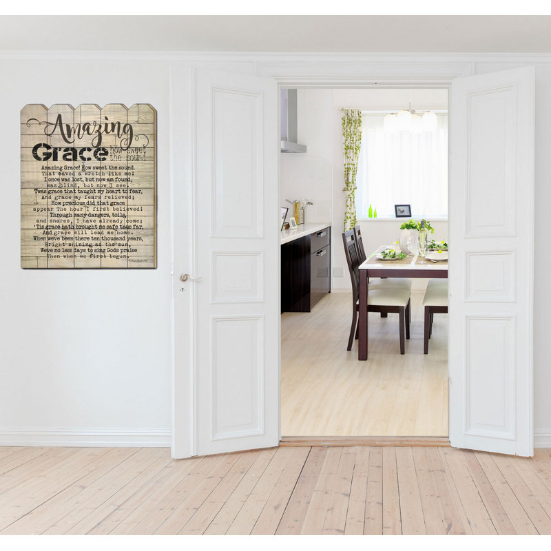 «Amazing Grace» par Cindy Jacobs, art mural imprimé sur une clôture en bois
