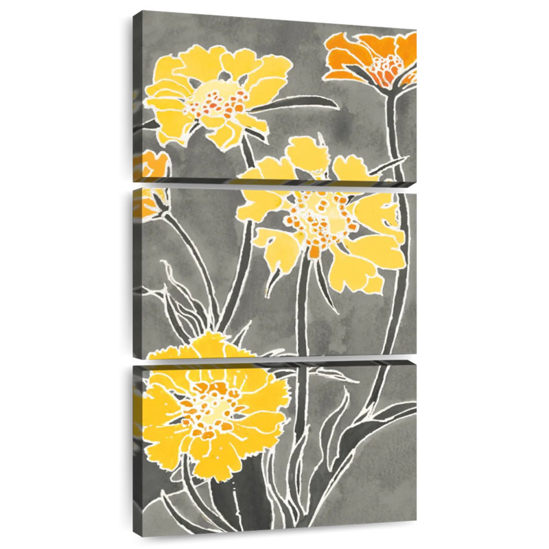 Cloisonné beauté II gris, H 38 po x l 18 po
