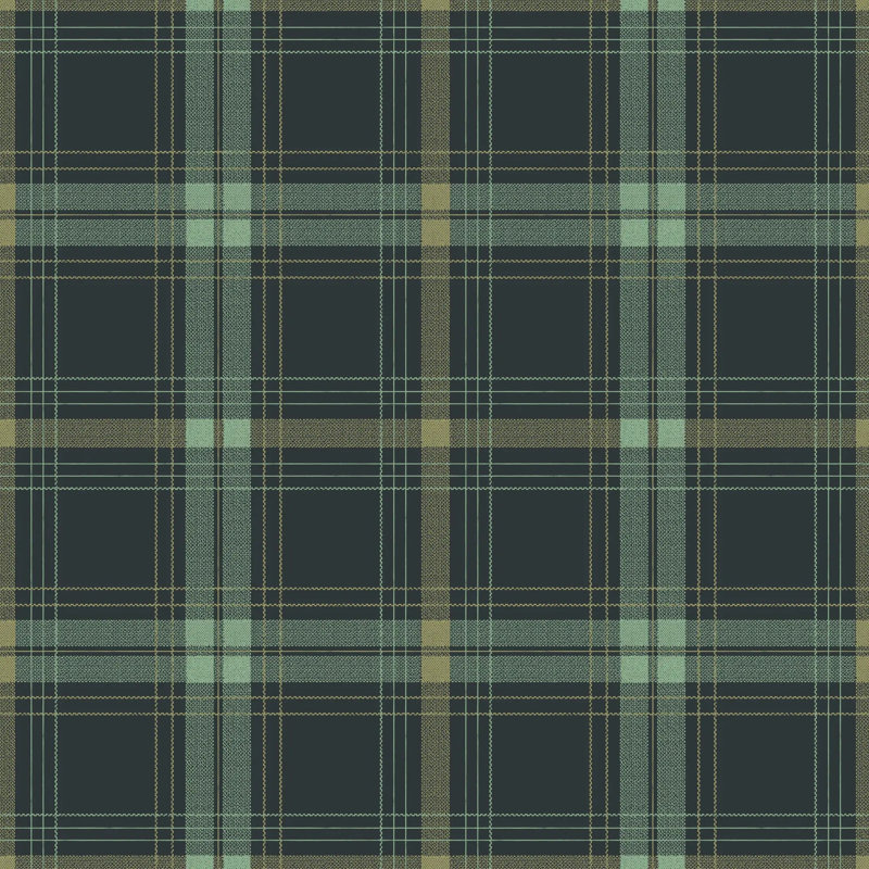 English Check, Emerald, Peel & Stick