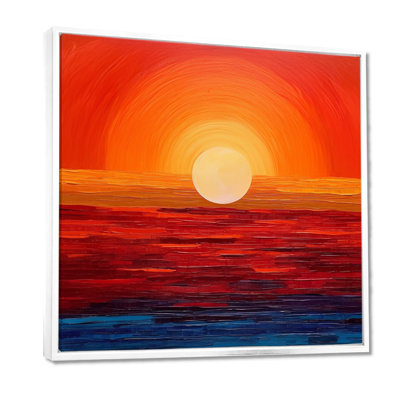 Orange jaune doré, coucher de soleil III, art mural coucher de soleil