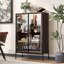 Vitrine lumineuse avec porte en verre trempé, vitrine à DEL, armoire d'appoint-533893083