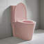 Toilette une pièce à double chasse 1,1 / 1,60 Gpf, fixation au sol allongée et confortable à économie d'eau, fermeture en douceur-112499829