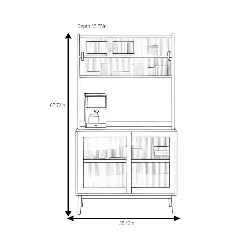 Eldora, 67.72" H x 35.43" W x 15.75" D