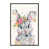 Toile avec cadre gris