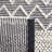 Caesare Hand Tufted Wool/Cotton Geometric Rug in Black/Ivory-1266965370