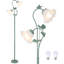 Lampe sur pied artistique en forme de fleur, lampe sur pied en métal et acrylique avec ampoules DEL pour éclairage de coin de salon