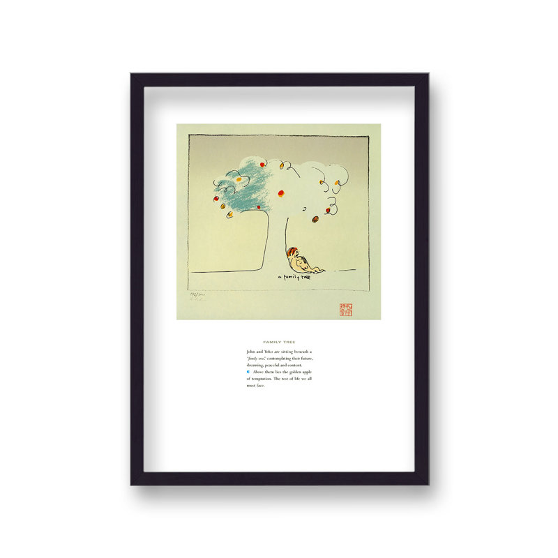John Lennon Personal Sketch Collection 11 Family Tree by Vouvart - Single Picture Frame Print