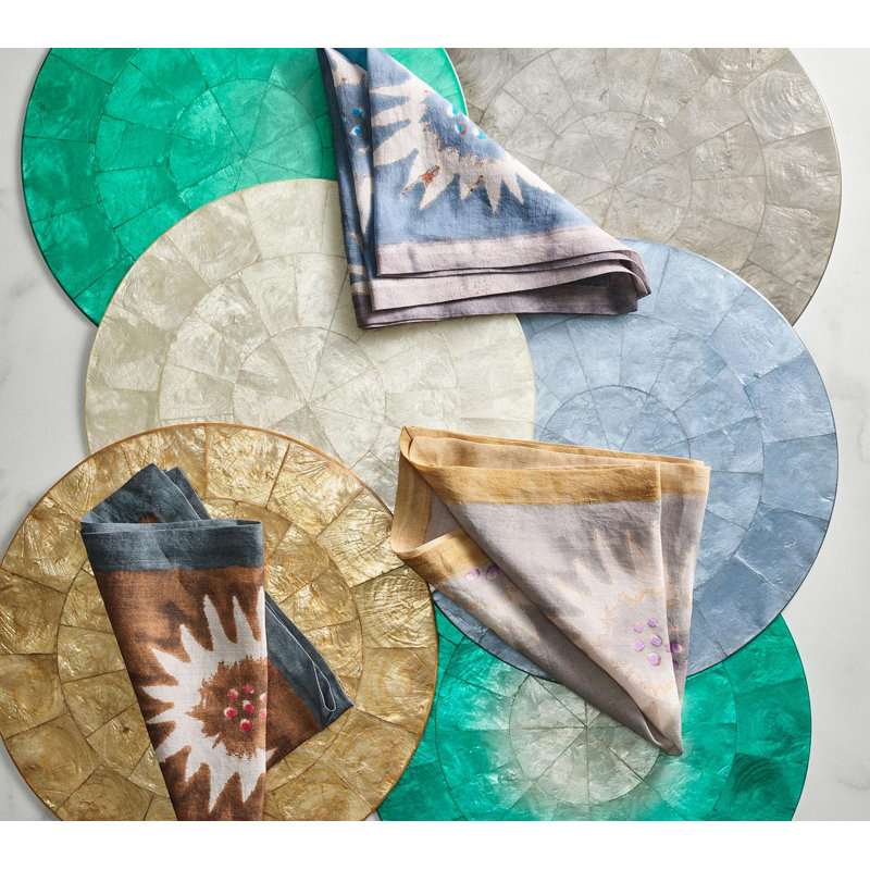 Round Capiz Placemat, Gold
