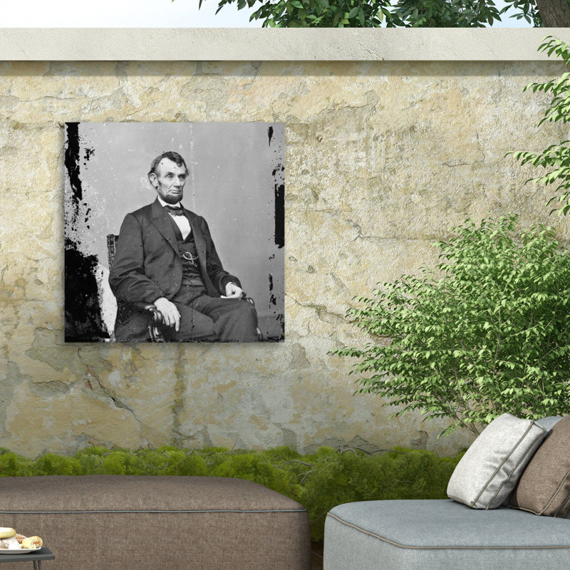 Toile d'extérieur Marcus Jules Abraham Lincoln, 14" H x 14" W