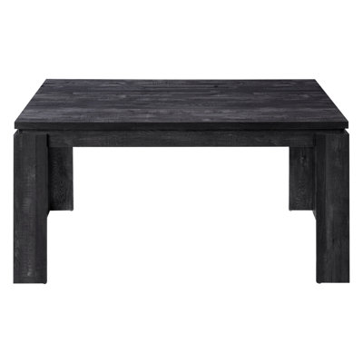 Table de salle à manger de 60 po rectangulaire en stratifié noir, style moderne et contemporain, pouvant accueillir 6 personnes, table rectangulaire de 60 po
