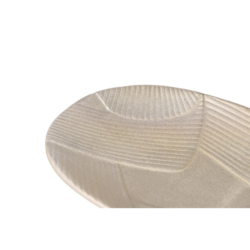 Geometric Champagne Ceramic Bowl 36x18x5 Cm