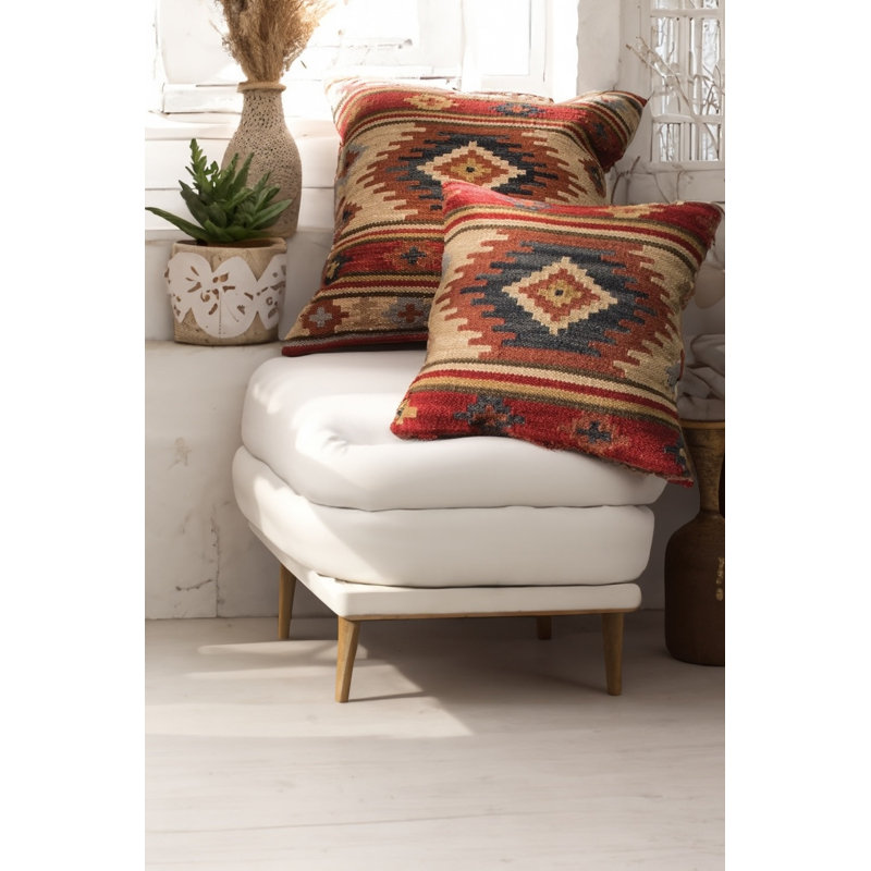 Certalich Geometric Square Throw Pillow Cover, 60cm H x 60cm W