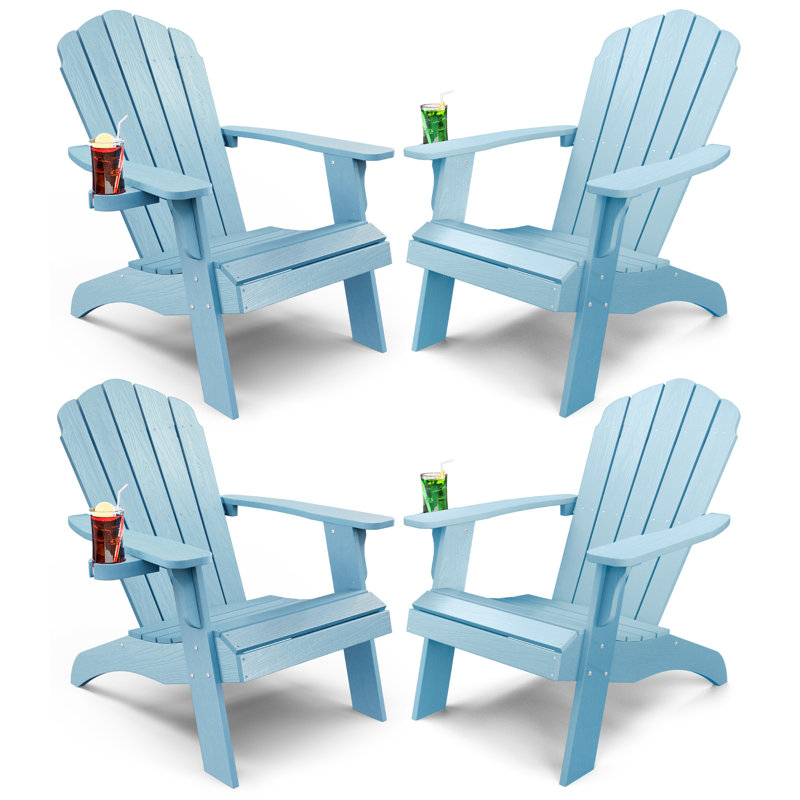 Oversized Plastic Adirondack Chair Sets, Blue
