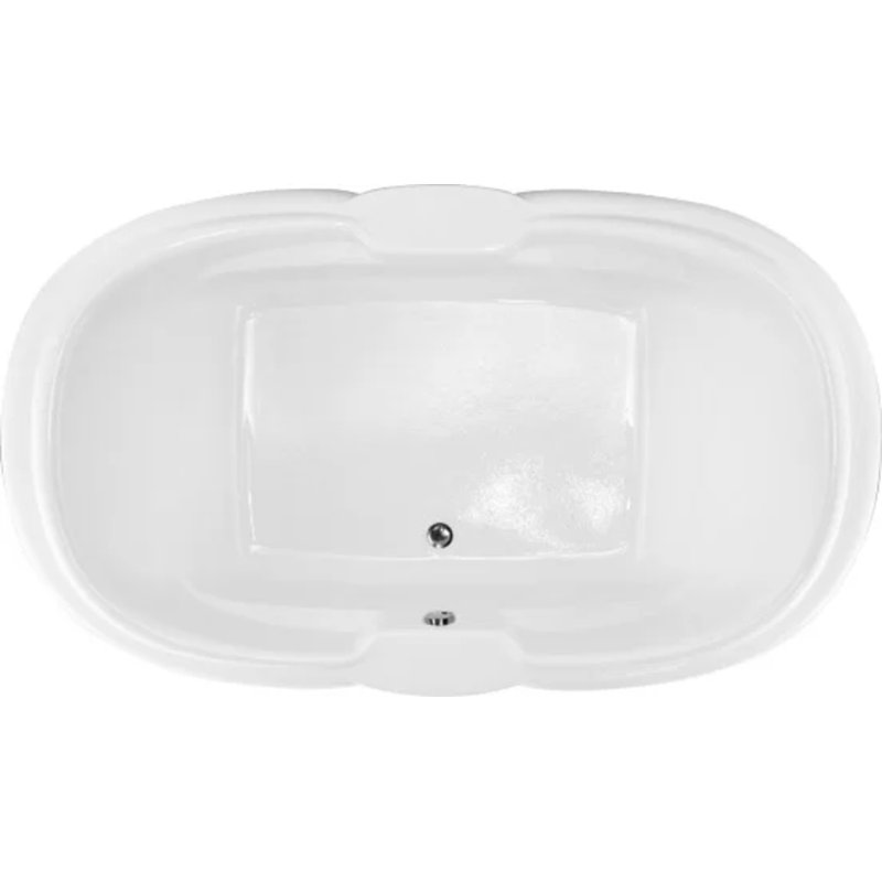 Yvette 72'' L Soaking Bathtub, White, Polished Chrome