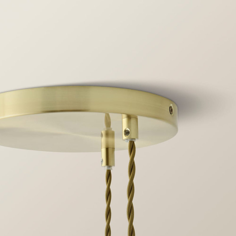 3 - Light Pendant, Brushed Gold