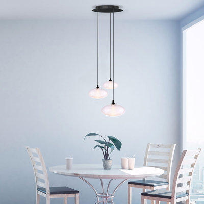 Luminaire suspendu en forme de globe à DEL 3 lumières Alvie