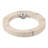 Ivy Bronx 18" Gorda Travertine And Metal Ring Statuary, Ivory/Tan