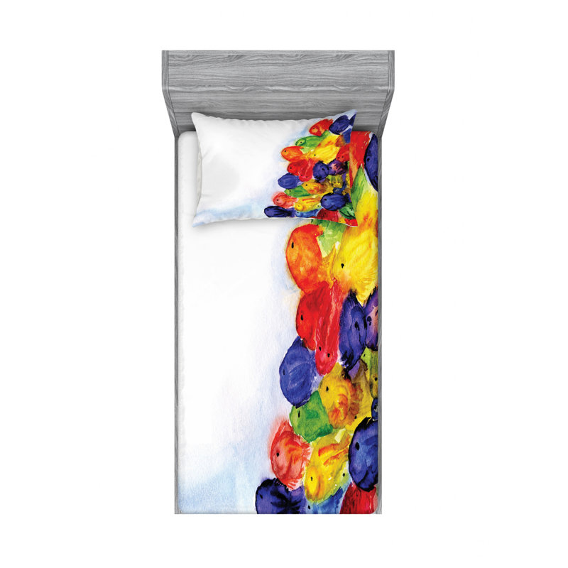 Microfiber Sheet Set, Twin Sheet Set with Fitted Sheet