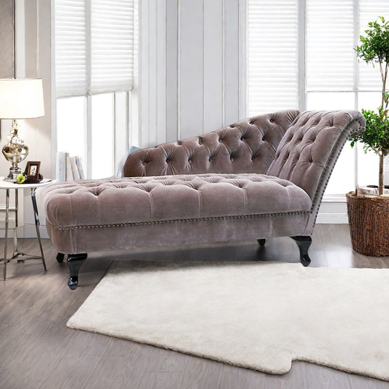 Chaise longue d'intérieur Modern Living, Orienté à droite, Gris