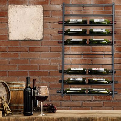 20 Bottles Hanging Wine Rack Wall Mount