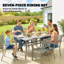 6 - Person Patio Dining Set with Rectangular Table