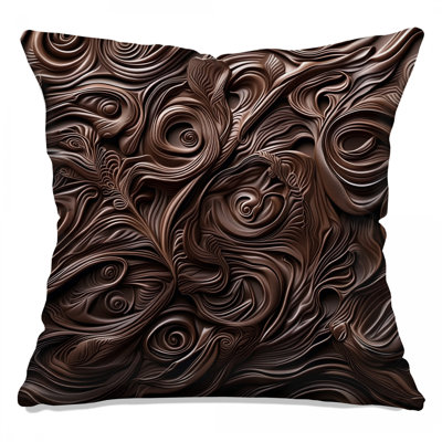 Coussins Intricate Brown Swirls