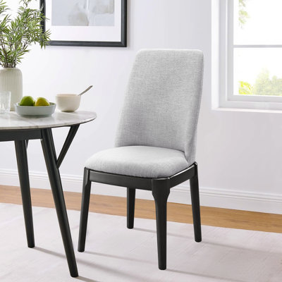Humboldt Light Grey and Grey Oak Upholstered Side Chair