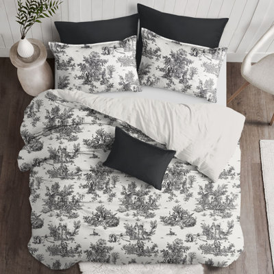 Ensemble d'édredon en coton Toile De Jouy