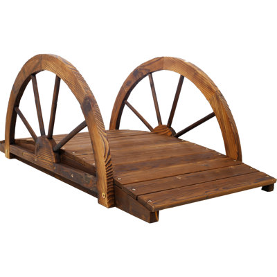 Pont de jardin en bois 3,3 pi