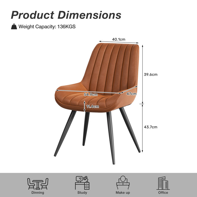 Modern Dining Chairs 54.8*46.9*83.2cm Tech Fabric Upholstery with Stylish Design Sofa-Level Cushioning Pet-Friendly Durable Scratch Resistant for Kitchen Dining Room or Home Office