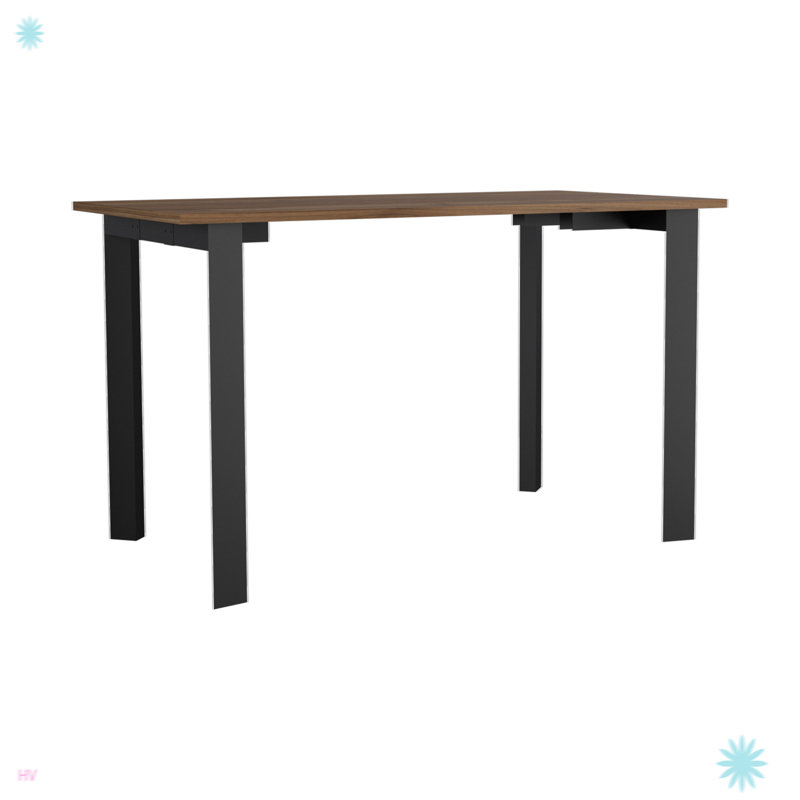 Bureau d'ordinateur 47 po brun et noir