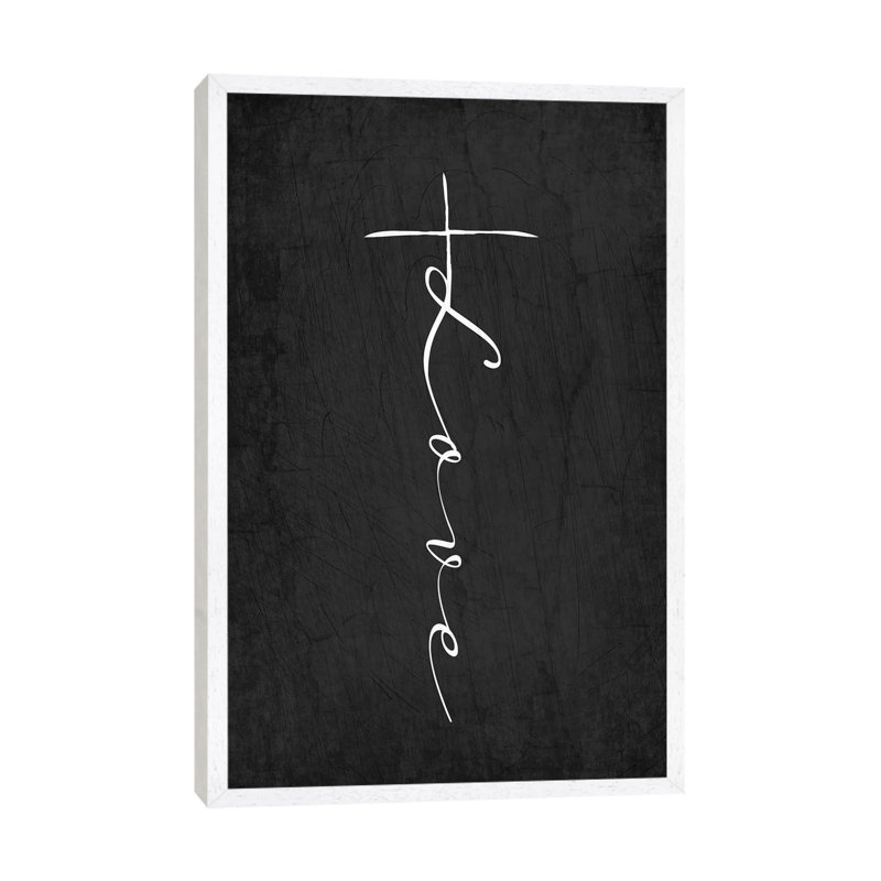 Love Cross by Kimberly Allen - Print on Canvas, White Framed, 66.04cm H x 45.72cm W x 3.81cm D