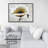 Modern Beige Flower Print On Canvas