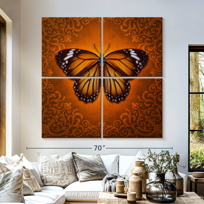 Brampt Ornate Monarch Butterfly, 57" H x 57" W