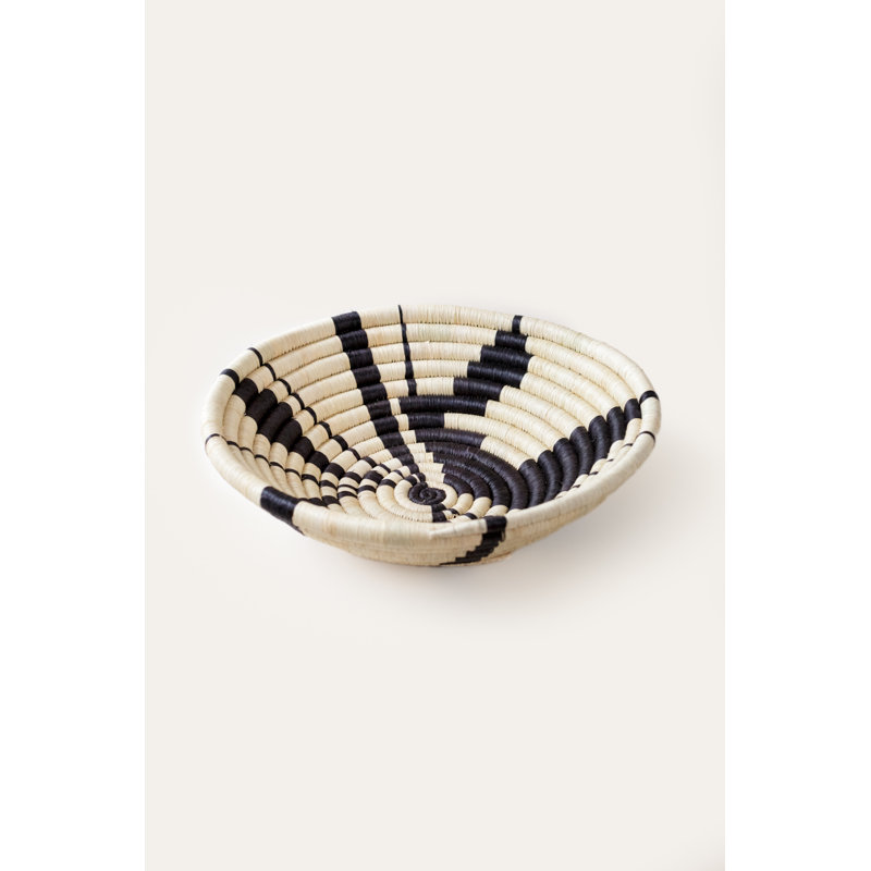 Panier à feuilles, Beige / noir