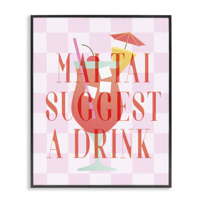  «Mai Tai Suggérez une boisson», estampe numérique encadrée par Daphne Polselli
