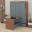 Lit escamotable escamotable en bois avec bureau pliable-1565840271