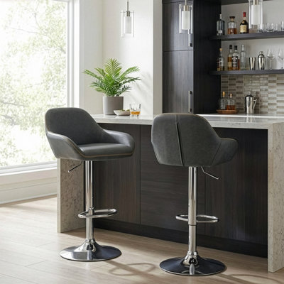 Ilmars Adjustable Height Swivel Stool