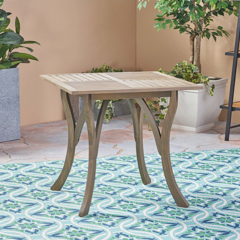 Hermosa 31.5'' Square Wood Table, Gray