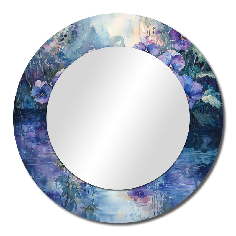 Pansy Reflections By The Lake I - Pensées miroir, 23 po x 23 po