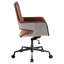 Chaise de bureau, cuir fleur rétro