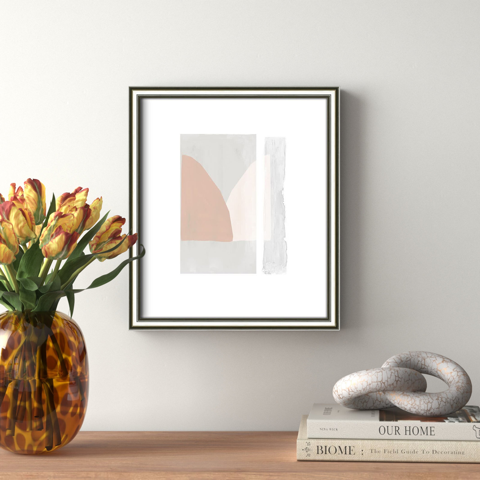 Lora "Soft And Light" Print by Tom Reeves, 15" H x 13" W x 0.88" D, Silver Framed Paper