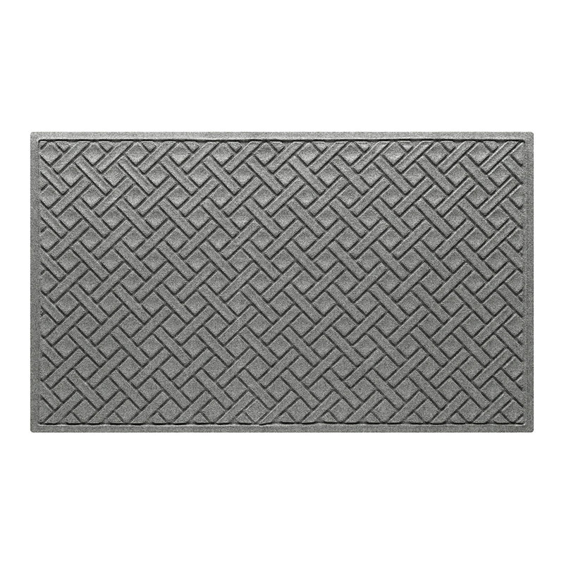 WaterHog® Lattice 35 in. x 59 in. Indoor Outdoor Doormat, 0.375" H x 60" W x 36" D, Medium Gray