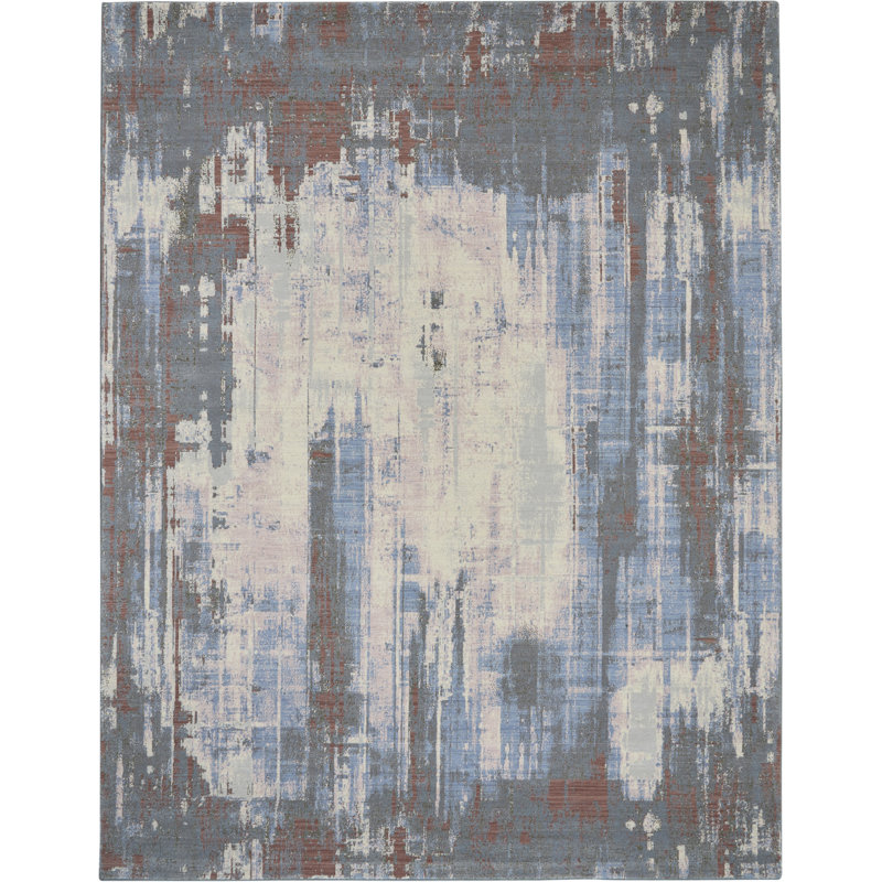 Wool Abstract Indoor Rug, Rectangle 9'6" x 12'6"