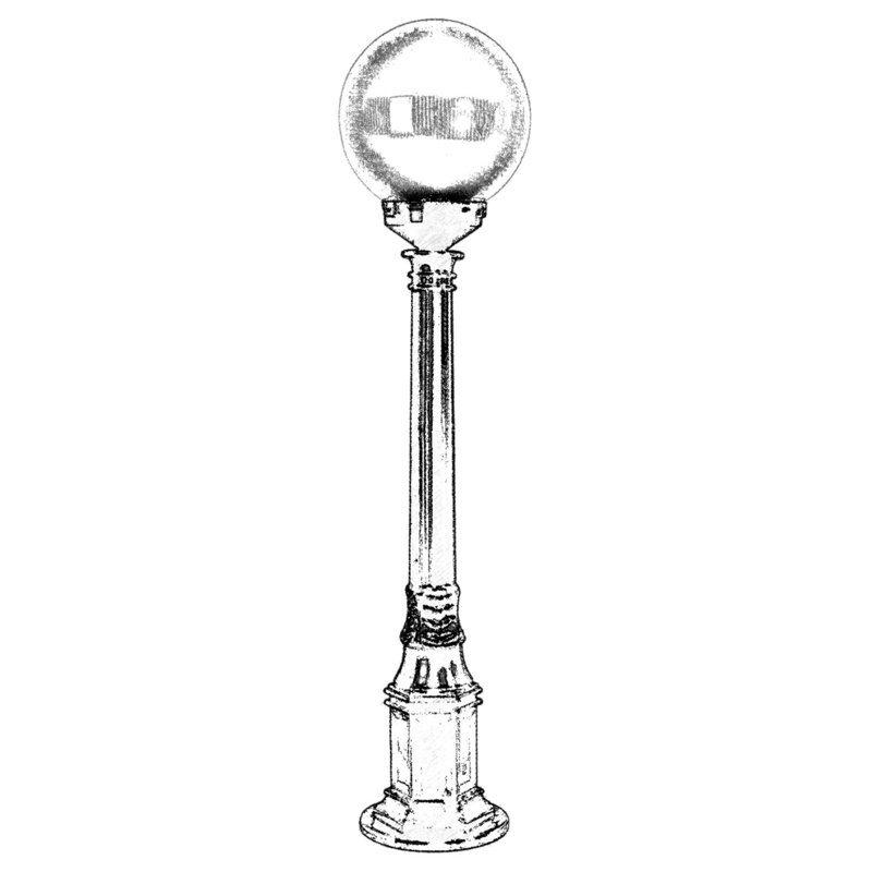Aarjan Frosted Lamp Post (Full)