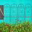 Ensemble de 4 treillis de jardin en métal 86,7 po x 19,7 po antirouille pour plantes grimpantes, support de fleurs extérieur noir