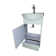 Small Vanity U-Shaped Wall Mount Bathroom Sink with Faucet and Overflow