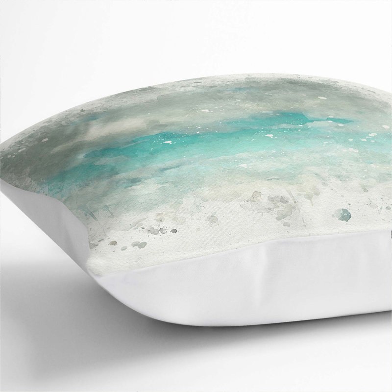 Mountain Clouds Cushion with Filling, 55cm H x 55cm W x 20cm D, White