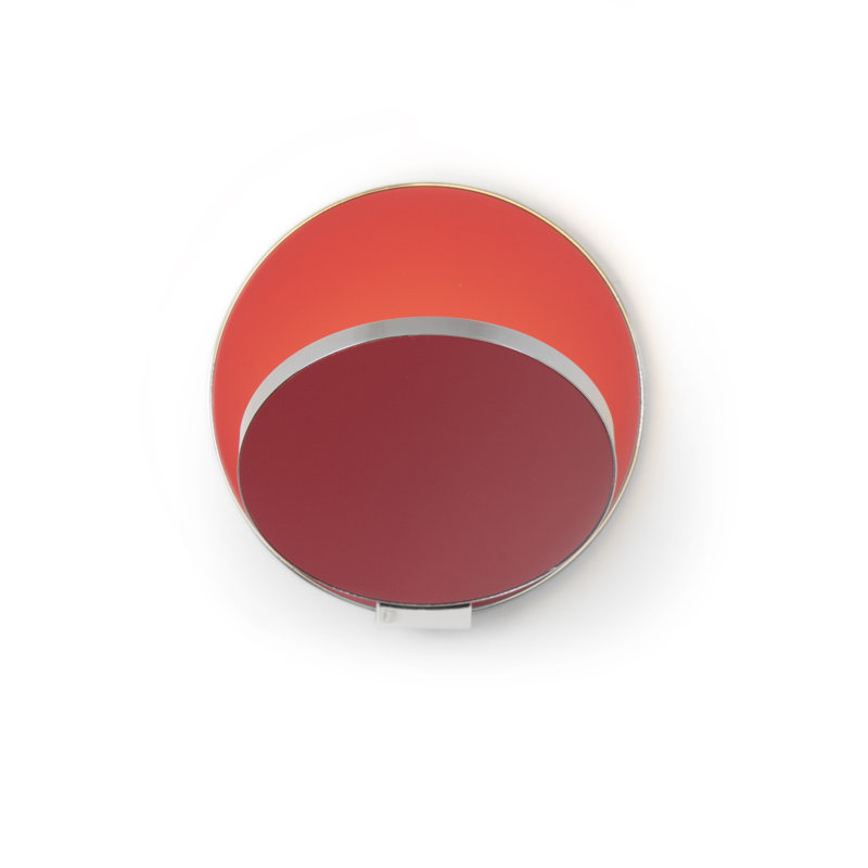 Plafonnier encastré à DEL 1 lumière Gravy, Chrome / rouge mat